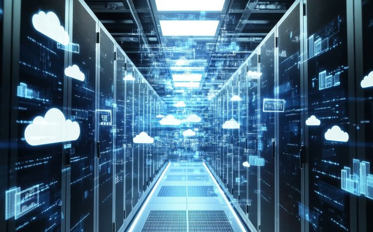 illustrative Grafik: cloud-basiertes Data Warehouse