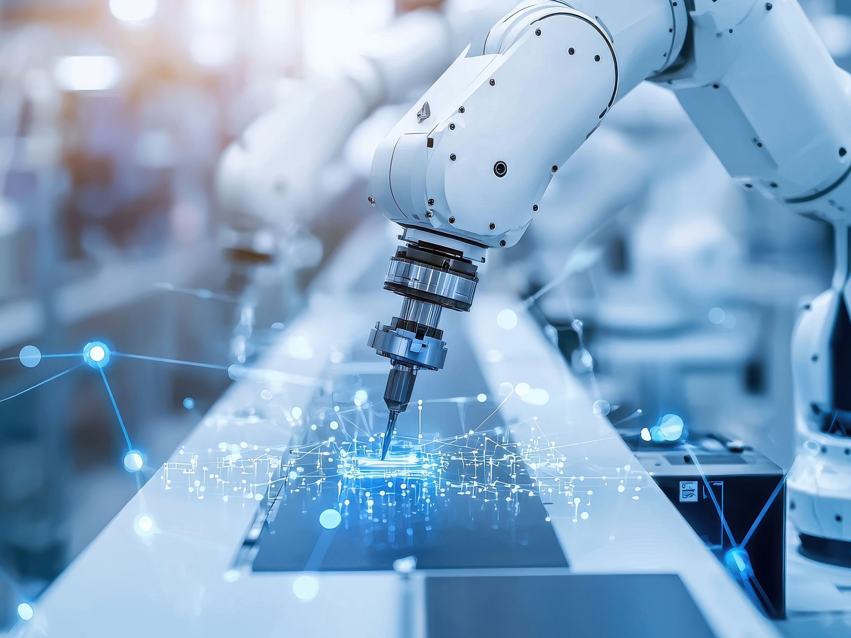 illustrative Grafik: Industrieroboter