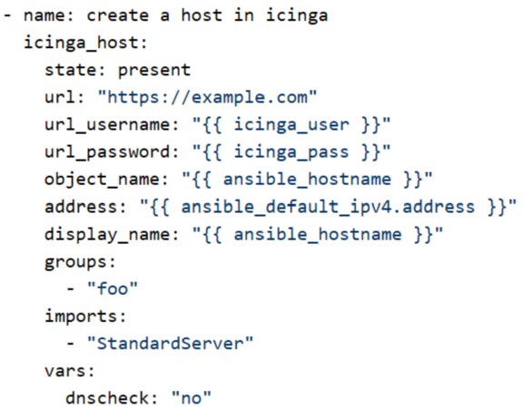 Beispiel zum Anlegen eines neuen Hosts im Icinga Beispiel zum Anlegen eines neuen Hosts im Icinga