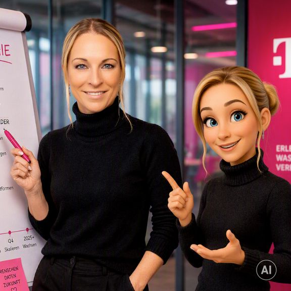 Katrin Fischer Bild von Katrin Fischer mit ihrem KI-Avatar