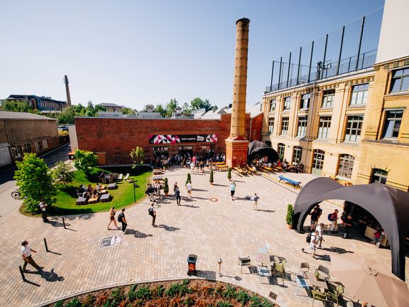 Eine Aufnahme der Event-Location von oben