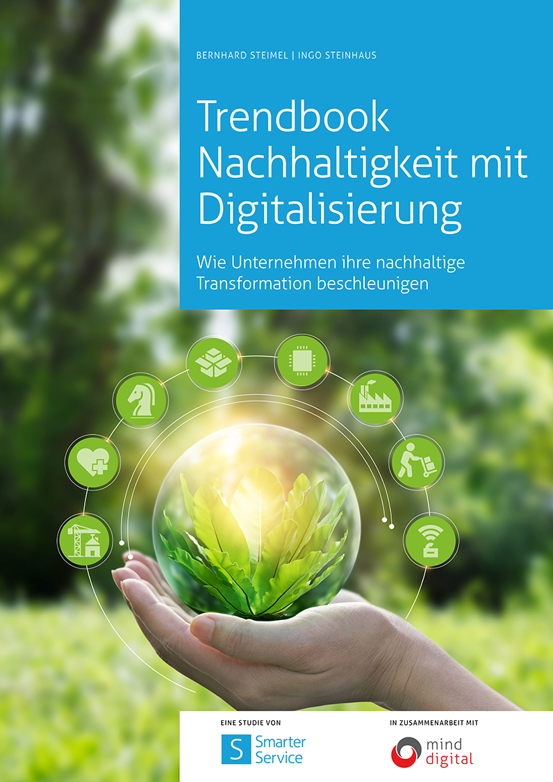 Coverbild Trendbook zum Thema Nachhaltigkeit mit Digitalisierung