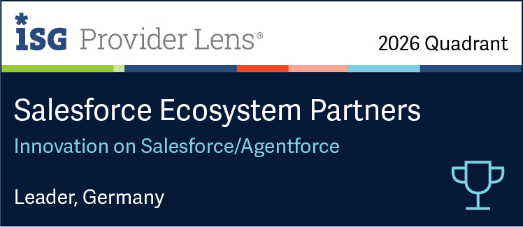 Badge iSG Provider Lens: Salesforce Ecosystem Partners - Innovation of Salesforce/Agentforce (Leader, Germany) 